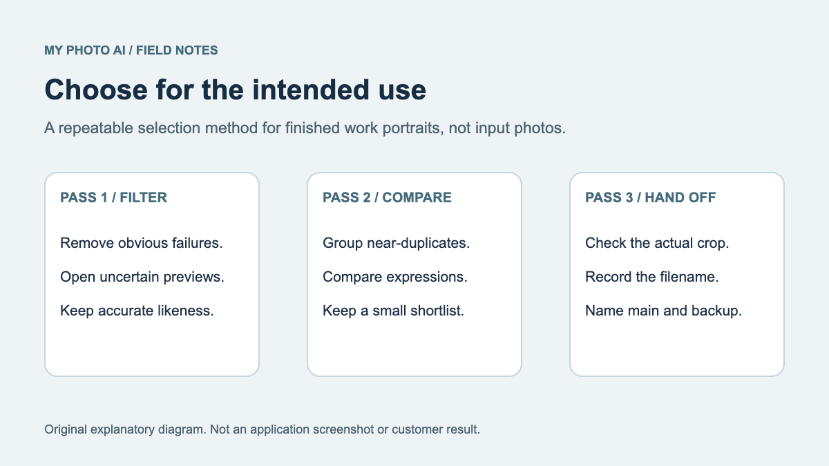 How to Choose a Headshot from a Contact Sheet