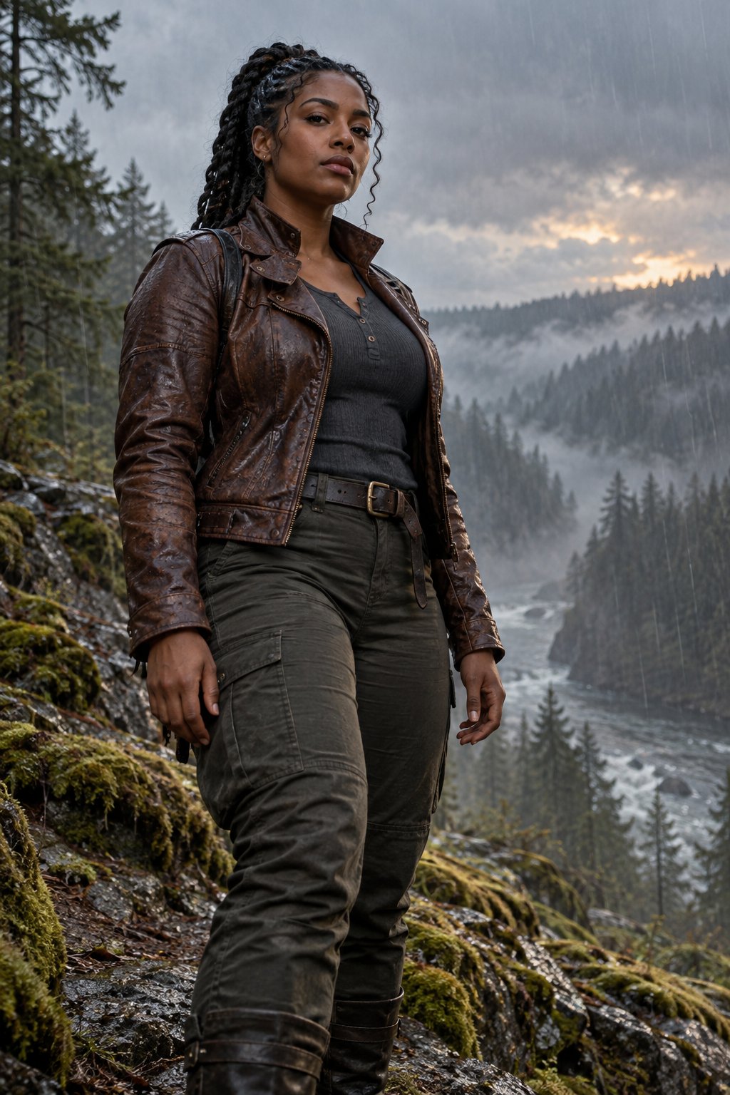 A rain-soaked forest guardian keeps the genre powerful and grounded across a darker complexion.